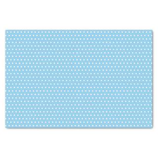Simple White Polkadots Pattern On Baby Blue Tissue Paper