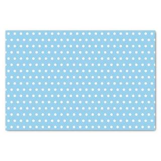 Simple White Polkadots Pattern On Baby Blue Tissue Paper