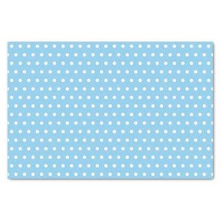 Simple White Polkadots Pattern On Baby Blue Tissue Paper