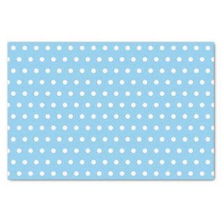 Simple White Polkadots Pattern On Baby Blue Tissue Paper