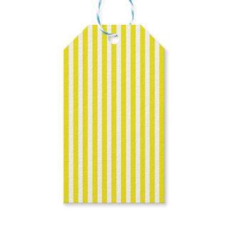 Simple Yellow and White Stripe Gift Tags