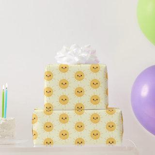 Simple Yellow Happy Smiling Sun Sunshine Pattern