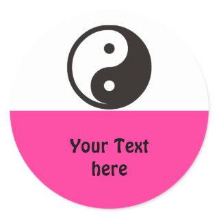 Simply Symbols - Yin & Yang + your text & ideas Classic Round Sticker