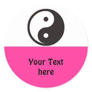 Simply Symbols - Yin & Yang + your text & ideas Classic Round Sticker