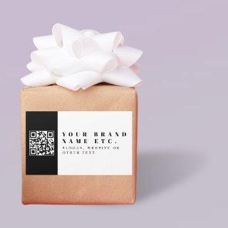 Simply Upload Your Own QR code | Modern Rectangular Sticker