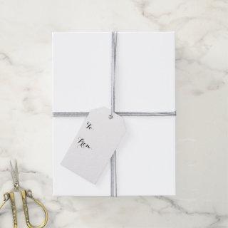 Simply White Solid Color Personalize It Custom Gift Tags