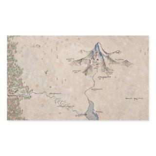 Sindarin Map of The Lonely Mountain Rectangular Sticker