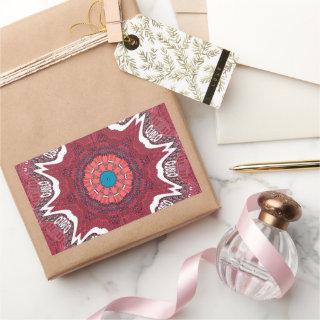Sindhi Ethnic Tribal Pattern Art Print Rectangular Sticker