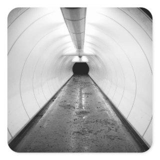 Singapore. An illuminated pedestrian tunnel in Square Sticker