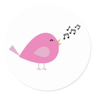 Singing Birdie Classic Round Sticker