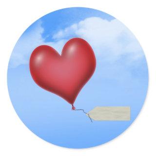 Single Balloon Heart With Message Tag