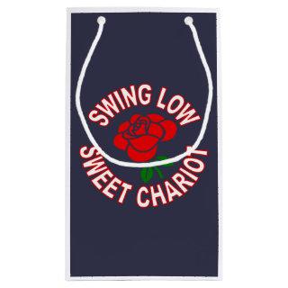 Single Red Rose and Sweet Chariot Anthem Small Gift Bag