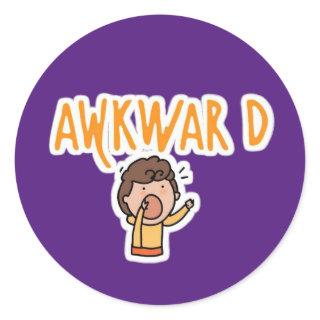 single word awkward sticker