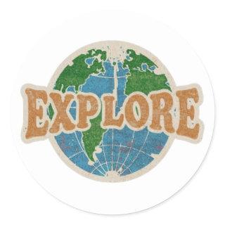 single word explore sticker