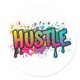 single word hustle sticker