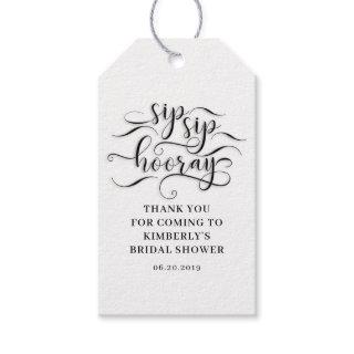 Sip Sip Hooray Bridal Shower Gift Tags