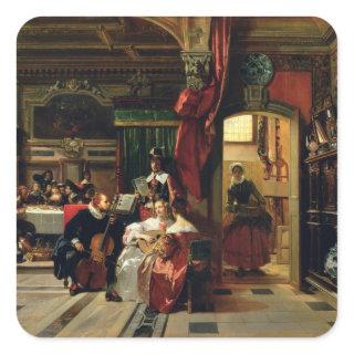 Sir Anthony van Dyck  in London, 1837 Square Sticker
