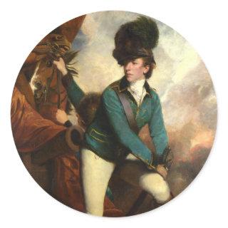 Sir Banastre Tarleton by Joshua Reynolds Classic Round Sticker