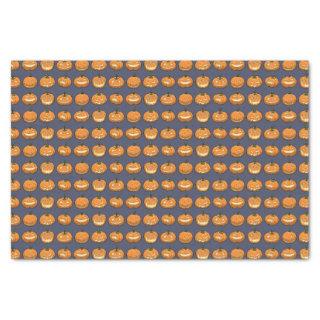 Six Jack o'Lantern Pixel Pumpkins Pattern Tissue Paper