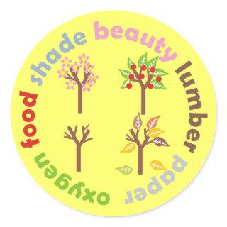 Six Reasons To Plant a Tree Classic Round Sticker