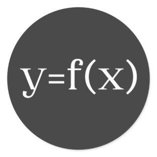 Six Sigma Formula, PROBLEM SOLVING Equation Classic Round Sticker
