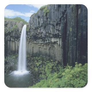 Skaftafell National Park, Svartifoss waterfall, Square Sticker