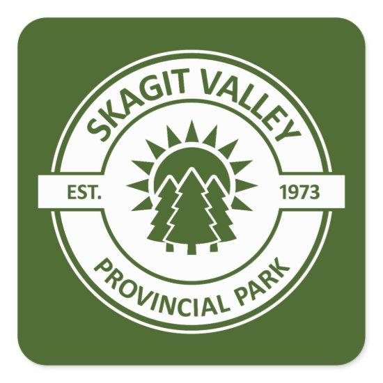 Skagit Valley Provincial Park Sun Trees Square Sticker