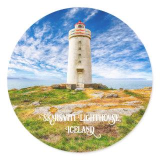 Skarsviti Lighthouse, Iceland Classic Round Sticker