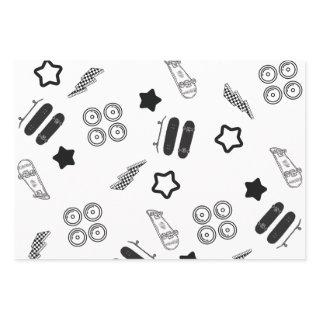Skateboarding  Flat Sheet Set of 3