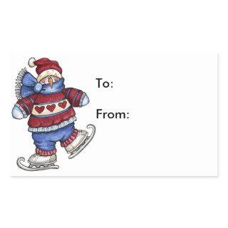 Skating Snowman - Gift Tags