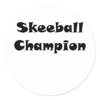 Skeeball Champion Classic Round Sticker