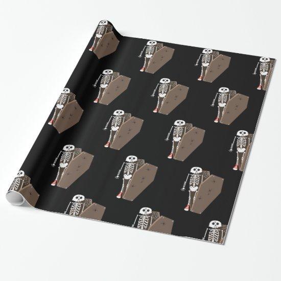 Skeleton and Coffin Halloween Design