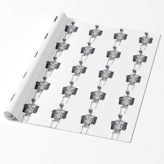 Skeleton Chest Xray White Tiled
