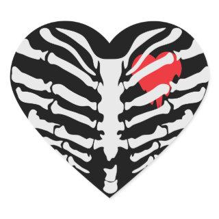Skeleton Heart Heart Sticker