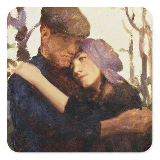 Sketch for 'Betrothed' (oil on canvas) Square Sticker