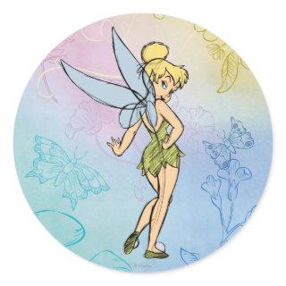 Sketch Tinker Bell 2 Classic Round Sticker