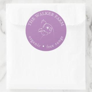 Sketched Chicken Farm Fresh Eggs  Classic Round Sticker