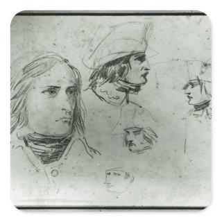 Sketches of Napoleon Bonaparte, 1797 Square Sticker