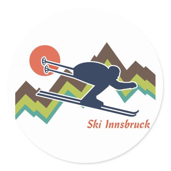 Ski Innsbruck Classic Round Sticker