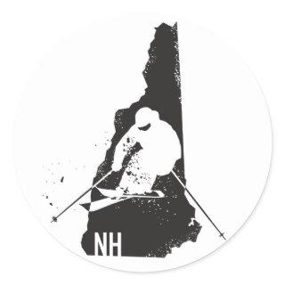 Ski New Hampshire Classic Round Sticker