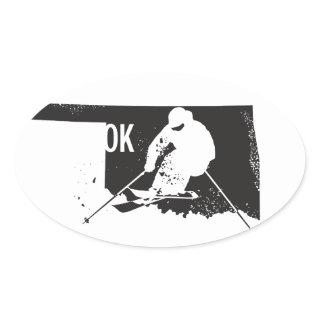 Ski Oklahoma Oval Sticker