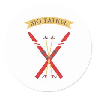 Ski Patrol Classic Round Sticker