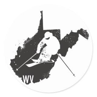 Ski West Virginia Classic Round Sticker