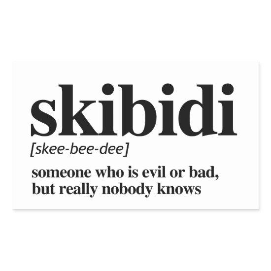 Skibidi Definition Rectangular Sticker
