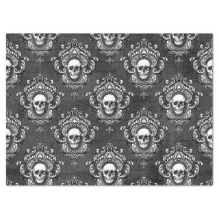 Skull and Grey Gothic Decoupage Tissue Paper