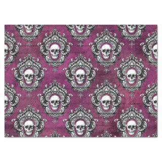 Skull and Purple Gothic Decoupage Tissue Paper