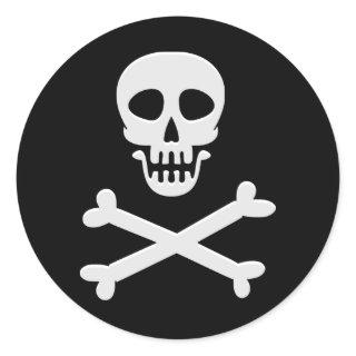 Skull & Crossbones Classic Round Sticker