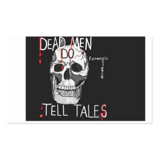 Skull forensic science CSI dead men Rectangular Sticker