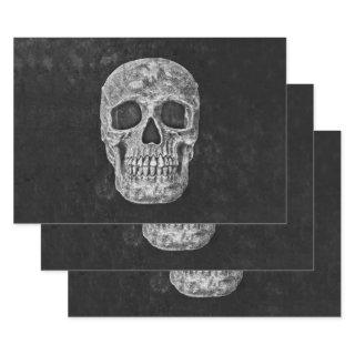 Skull Head Black And White Gothic Grunge  Sheets