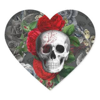 Skull Heart Sticker